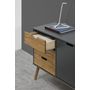 Voir la diapositive 5 : VS VENTA-STOCK Buffet Commode Java 3 tiroir y 2 Porte Anthracite, glissières métalliques, 140 cm
