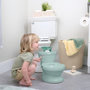 Voir la diapositive 3 : MARKET24 INGENUITY Mini Toilette enfant avec Réducteur de Toilette inclus, Chasse d'eau musicale et rangement lingette intégré Vert