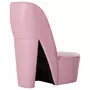 VIDAXL Chaise en forme de chaussure a talon haut Rose Similicuir
