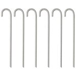 VIDAXL Piquets de tente 6 pcs 37 cm Ø10 mm acier galvanise
