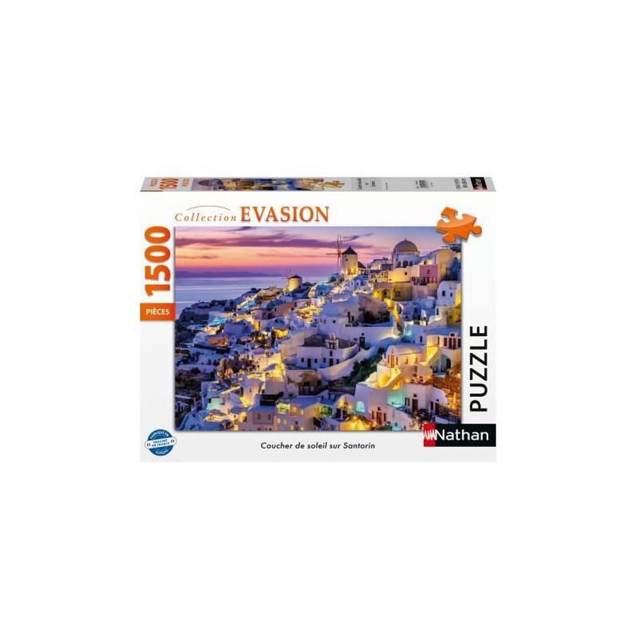 Voir la diapositive 3 : RAVENSBURGER Puzzle 1500 P Soleil Santorin