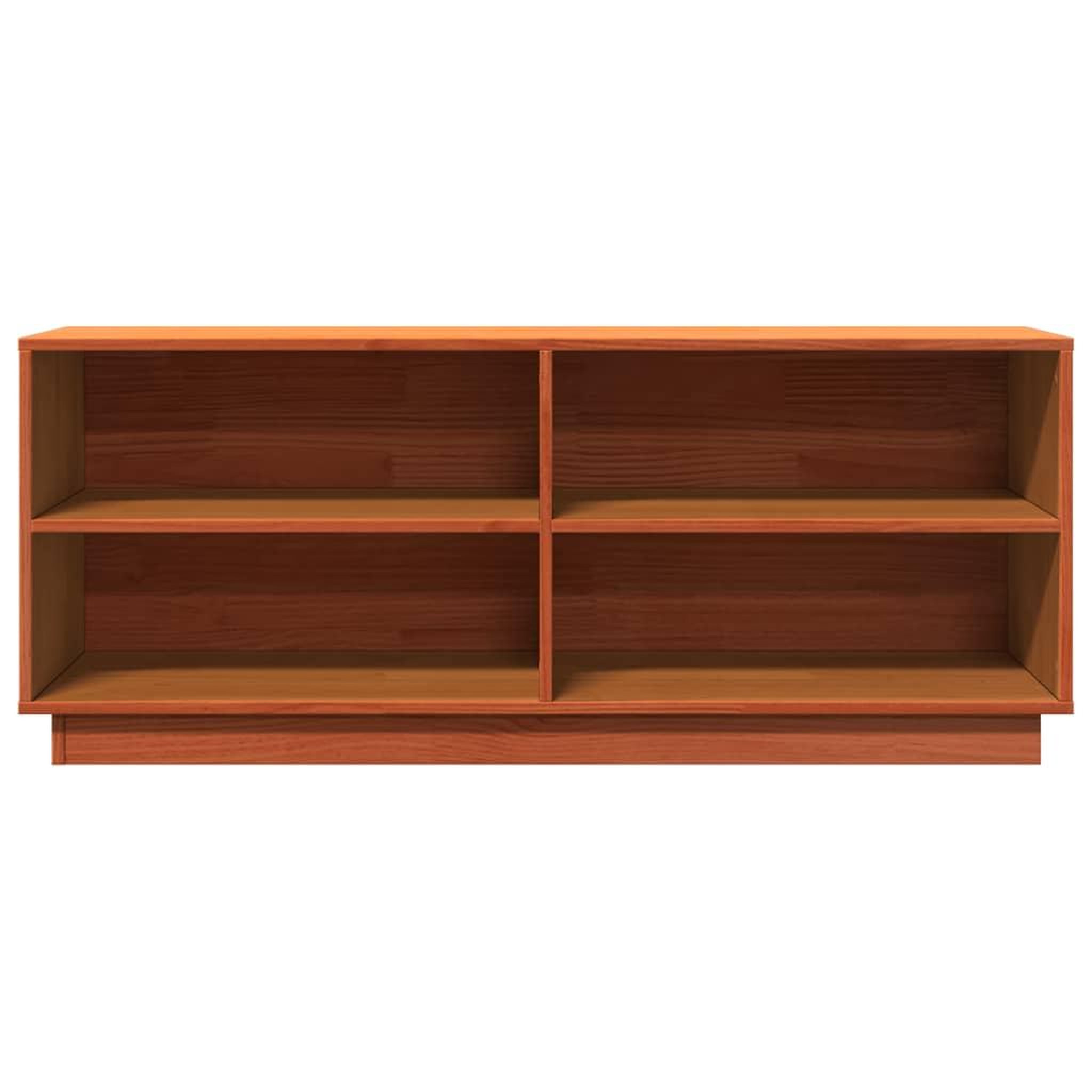 Voir la diapositive 5 : VIDAXL Armoire a chaussures cire marron 110x34x45 cm bois pin massif