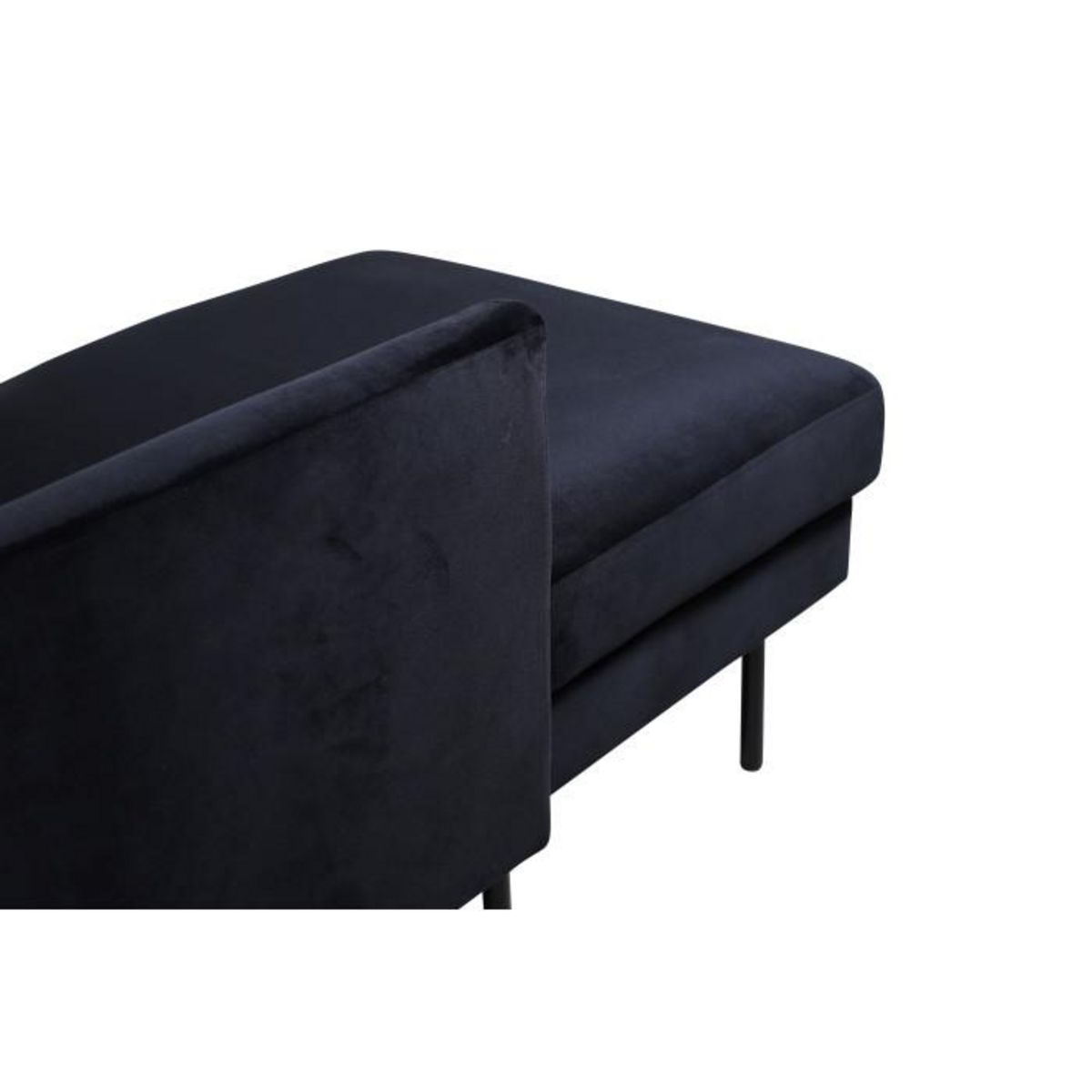 Paris Prix Canapé d'Angle en Velours  Zoom  260cm Noir