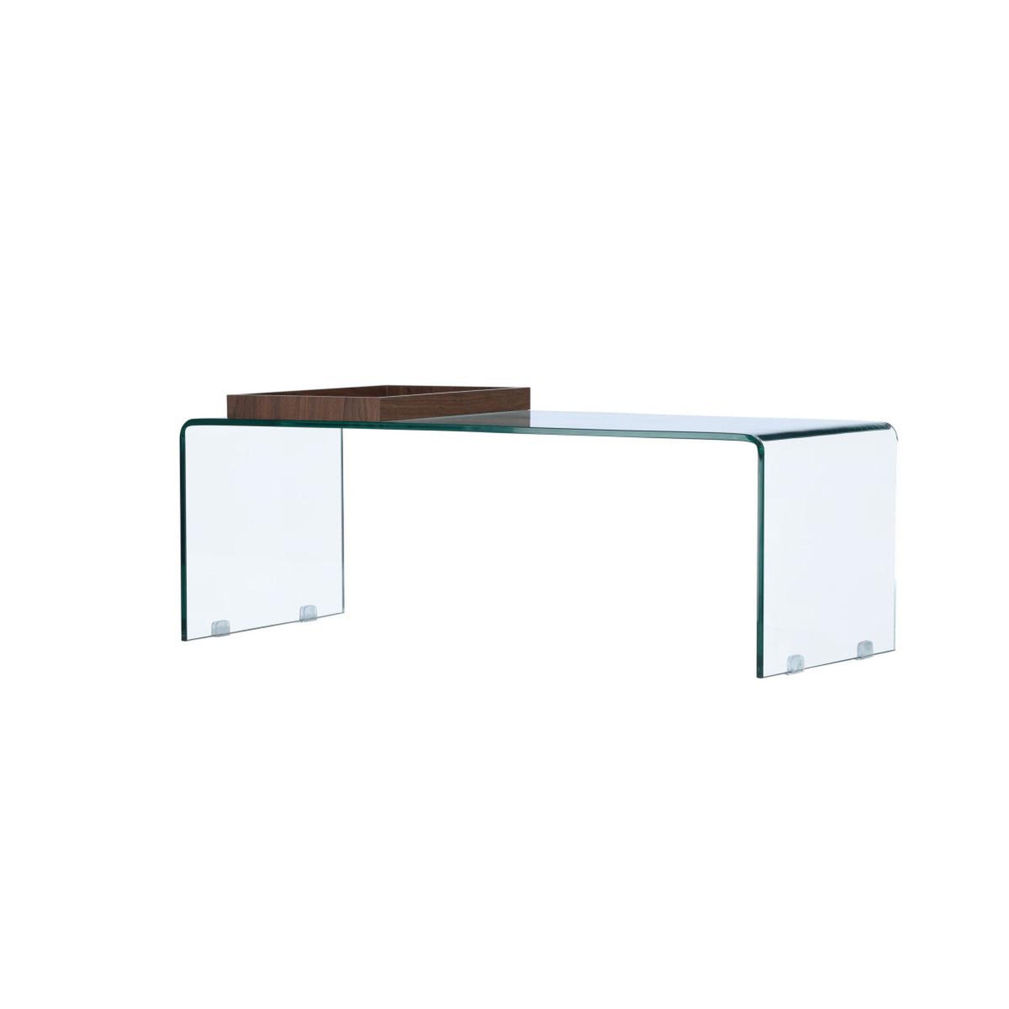 Voir la diapositive 2 : Paris Prix Table basse en verre  telemark  110cm transparent