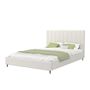 Voir la diapositive 4 : CONCEPT USINE Lit en tissu bouclettes beige 140x190 CAMBRIDGE