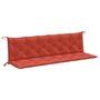 Voir la diapositive 2 : VIDAXL Coussins de banc de jardin lot de 2 rouge melange tissu