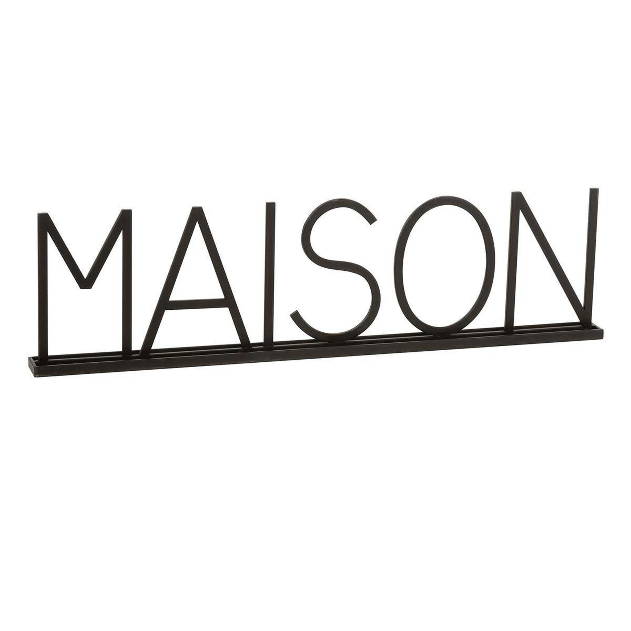 Voir la diapositive 1 : J-LINE Mot déco à poser  maison  81cm noir