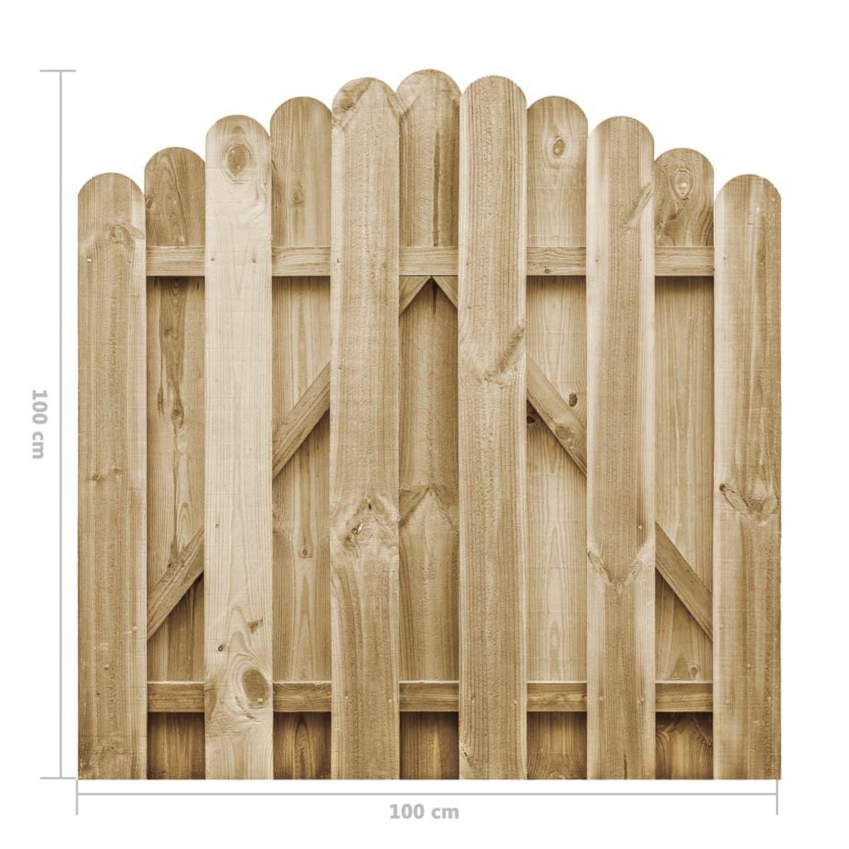 VIDAXL Portail de jardin Bois de pin impregne 100x100 cm
