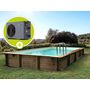 Voir la diapositive 1 : Habitat et Jardin Piscine bois en kit rectangle   Tampa 145   - 7.20 x 4.20 x 1.44 +  Pompe à chaleur - Puissance 6.1 kW