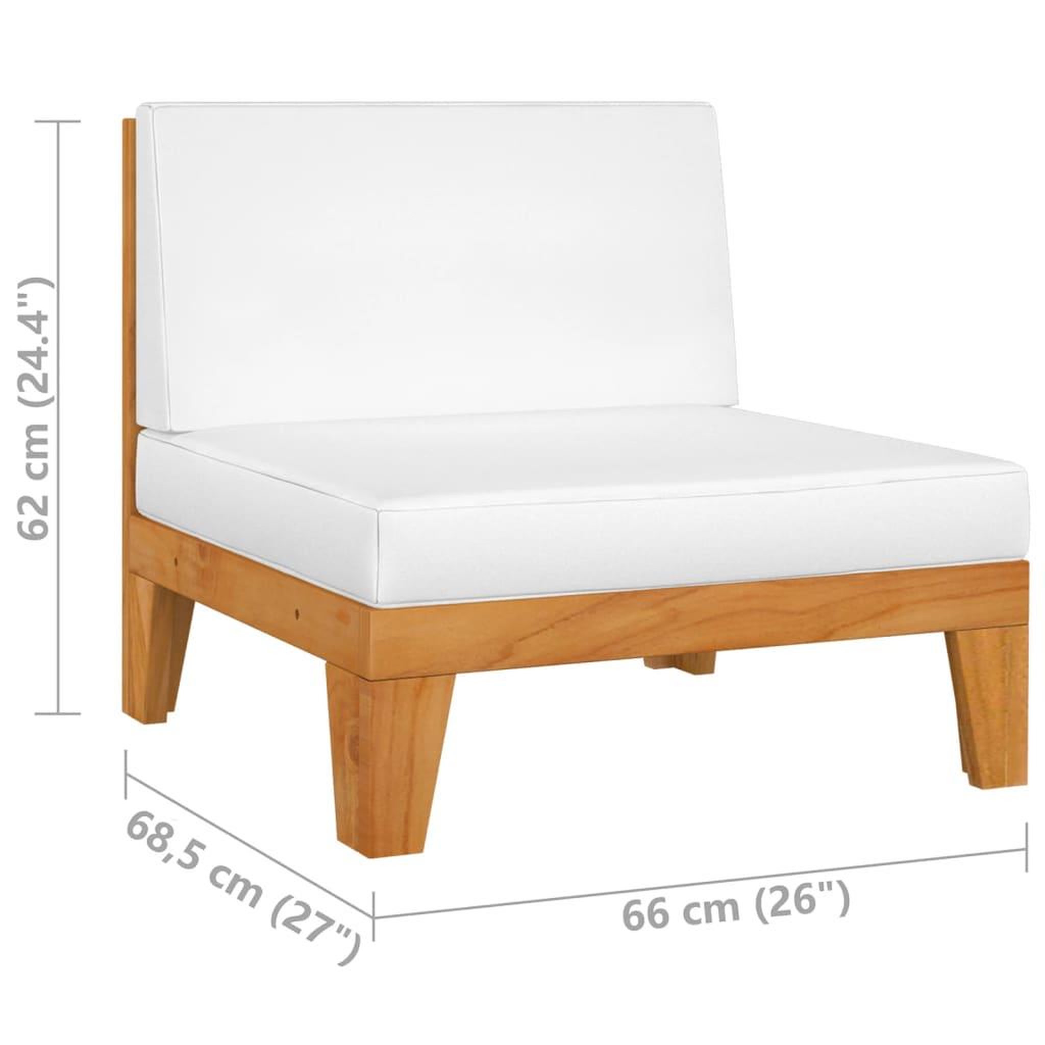 Voir la diapositive 6 : VIDAXL Salon de jardin 9 pcs avec coussins Bois d'acacia solide