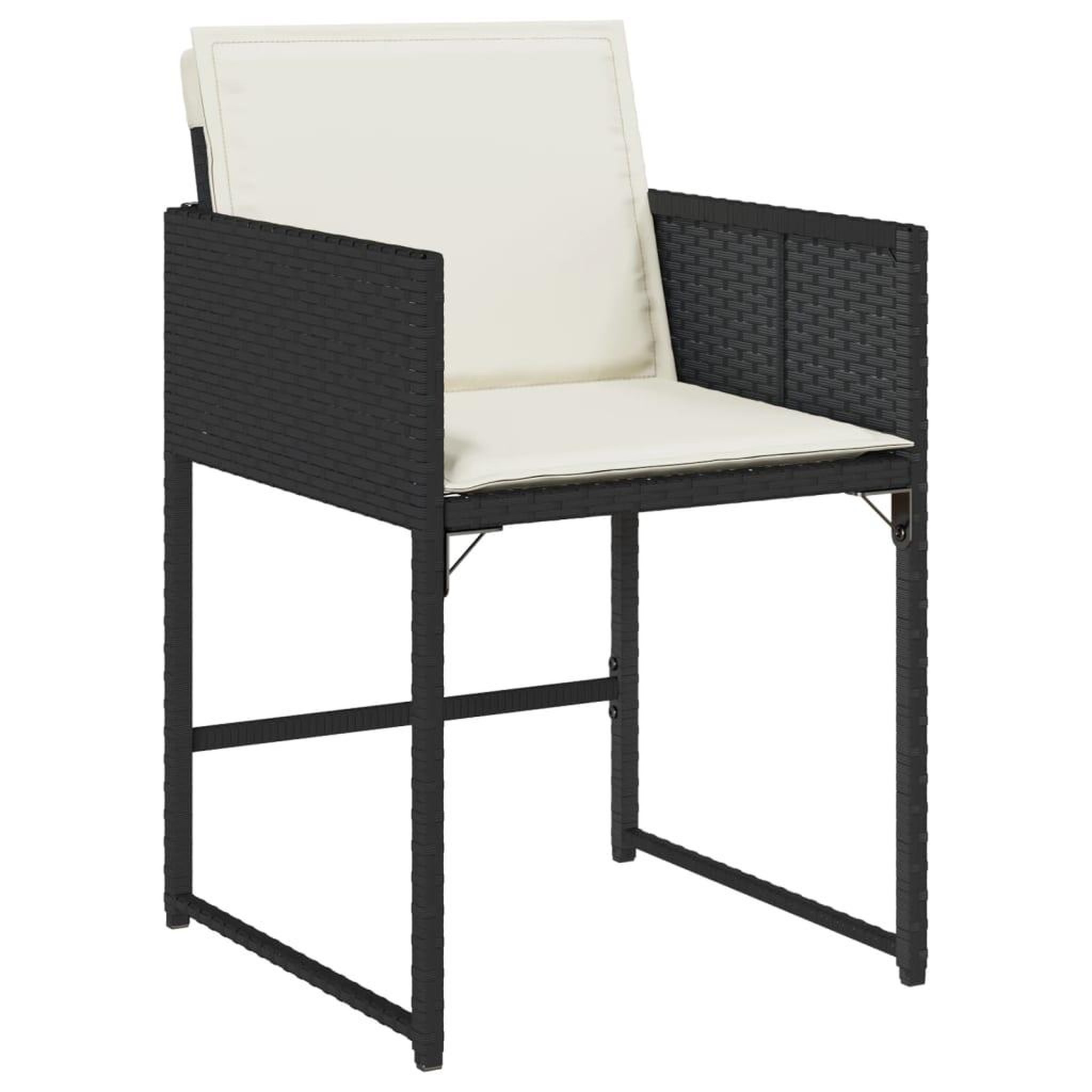 Voir la diapositive 4 : VIDAXL Ensemble a manger de jardin 15 pcs coussins noir resine tressee