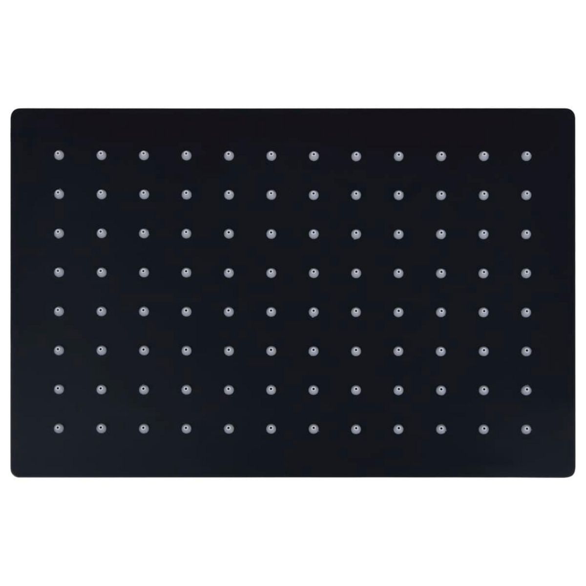 VIDAXL Pomme de douche pluie Inox 30x20 cm Rectangulaire Noir