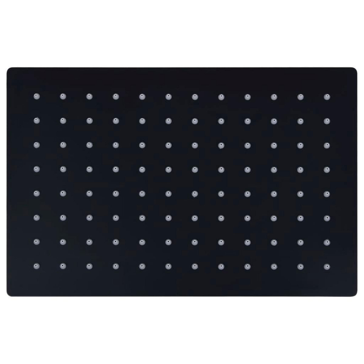 VIDAXL Pomme de douche pluie Inox 30x20 cm Rectangulaire Noir