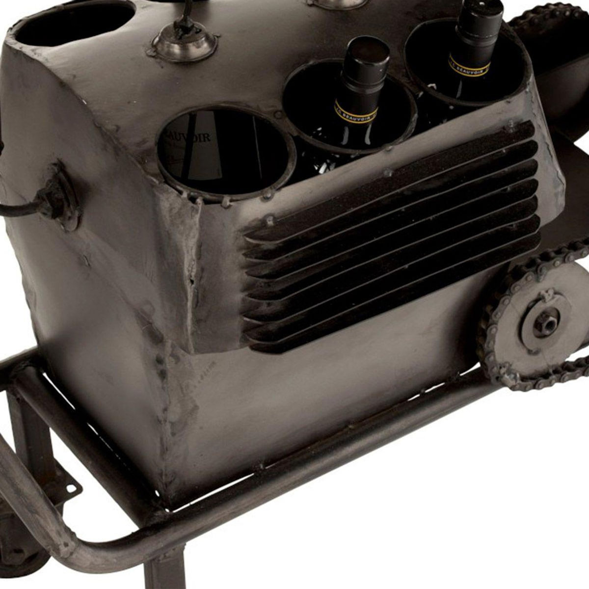 Paris Prix Table de Bar Design  Motocyclette  200cm Gris