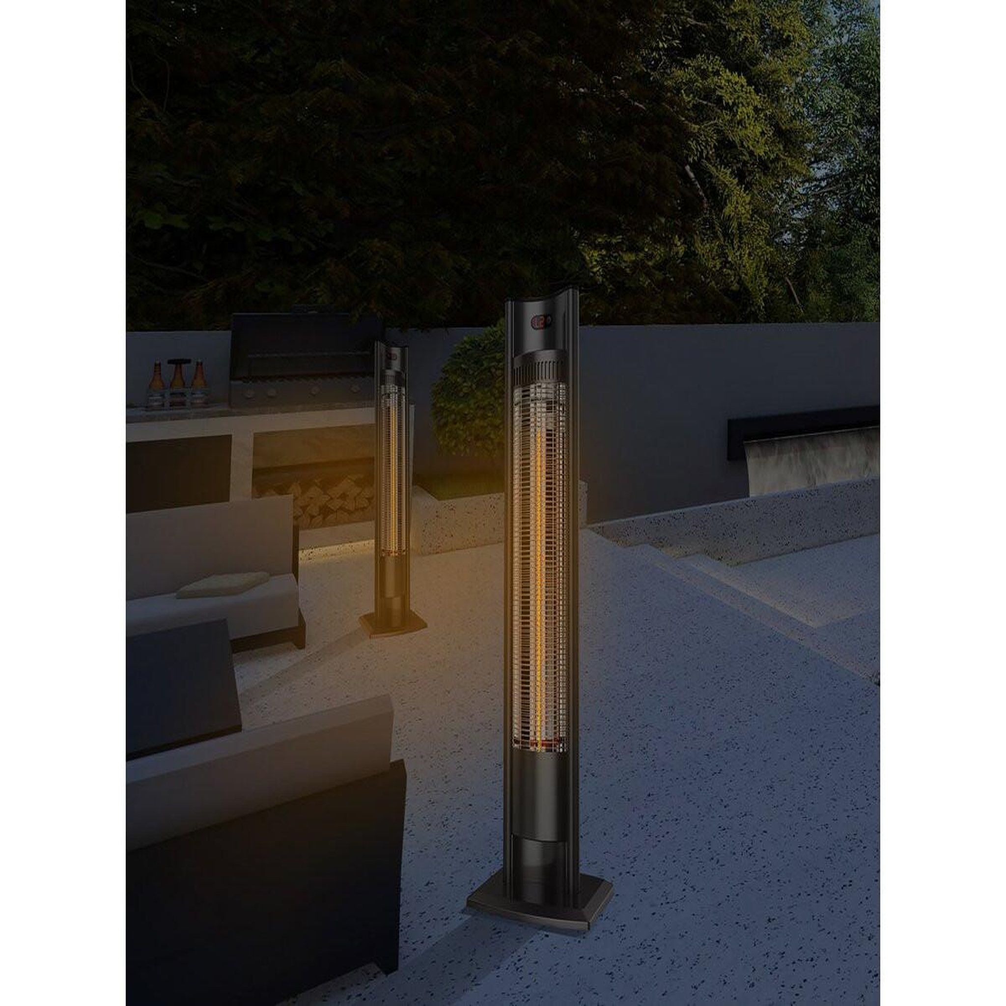 Voir la diapositive 2 : Habitat et Jardin Chauffage électrique radiant  tornado  - 2000w - noir