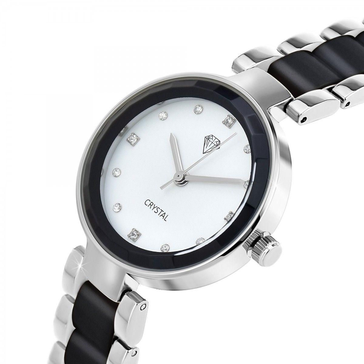 SC CRYSTAL Montre élégante Marion SC Crystal ornée de Cristaux scintillants