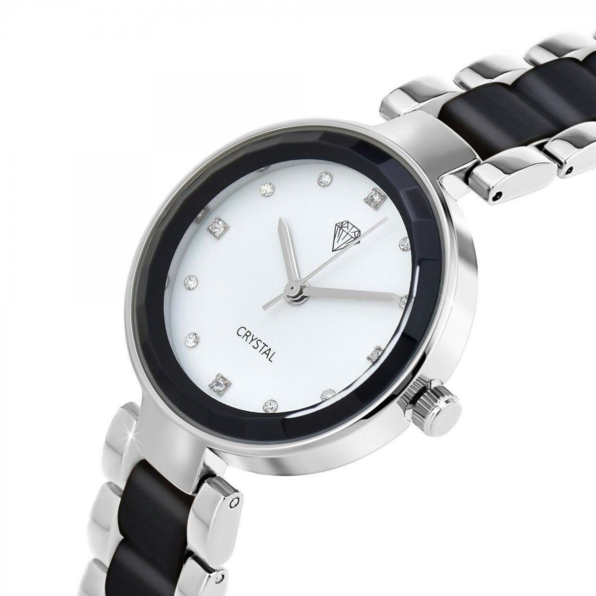 SC CRYSTAL Montre élégante Marion SC Crystal ornée de Cristaux scintillants