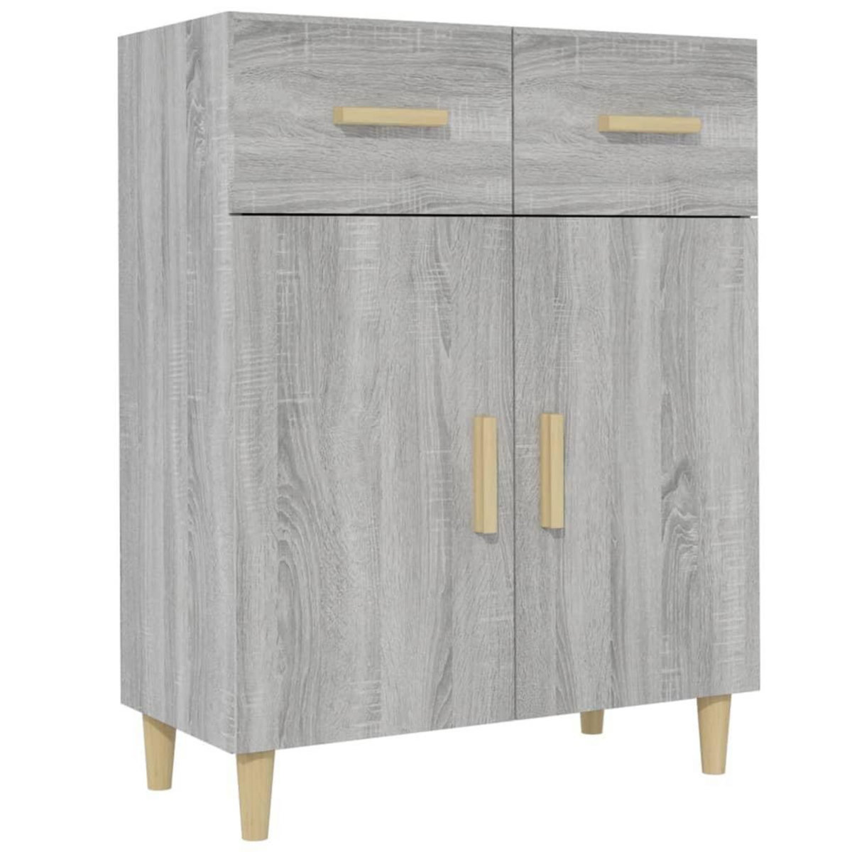 VIDAXL Buffet Sonoma gris 69,5x34x89 cm Bois d'ingenierie