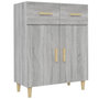 Voir la diapositive 2 : VIDAXL Buffet Sonoma gris 69,5x34x89 cm Bois d'ingenierie