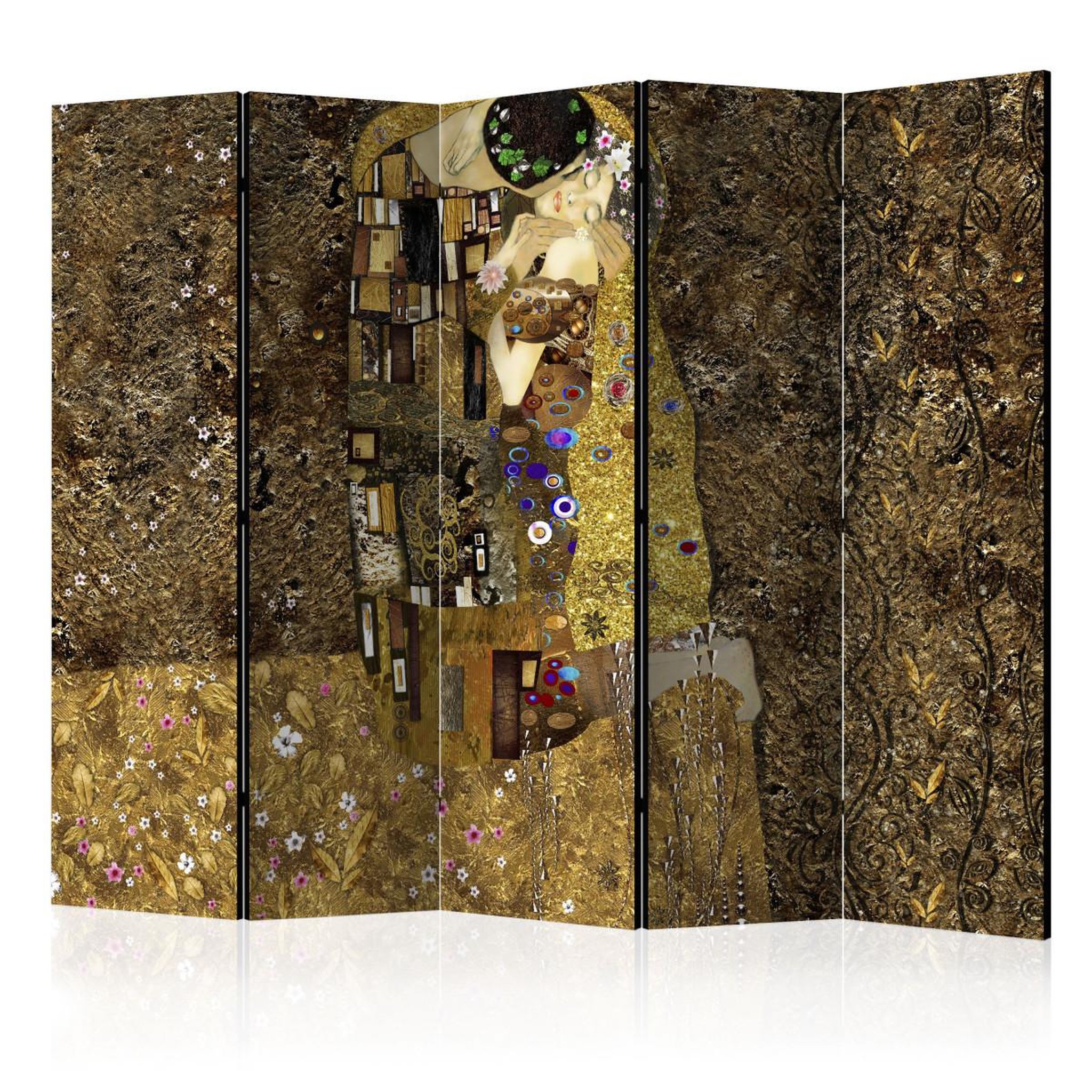 Paris Prix Paravent 5 volets  golden kiss  172x225cm