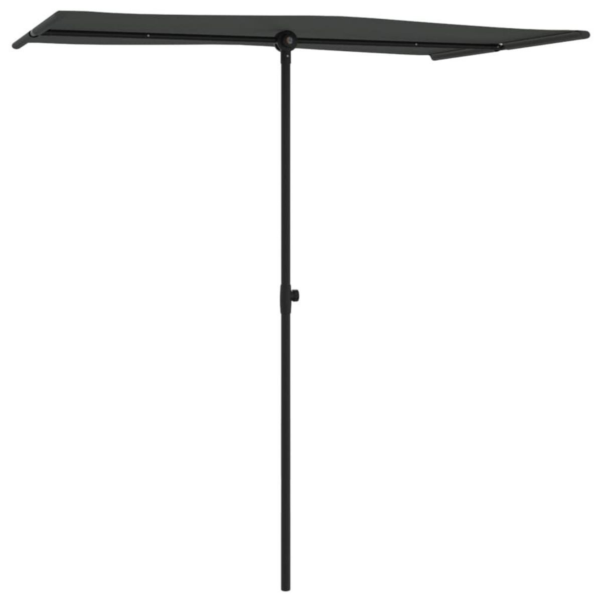 VIDAXL Parasol de jardin avec mat en aluminium 180x110 cm anthracite