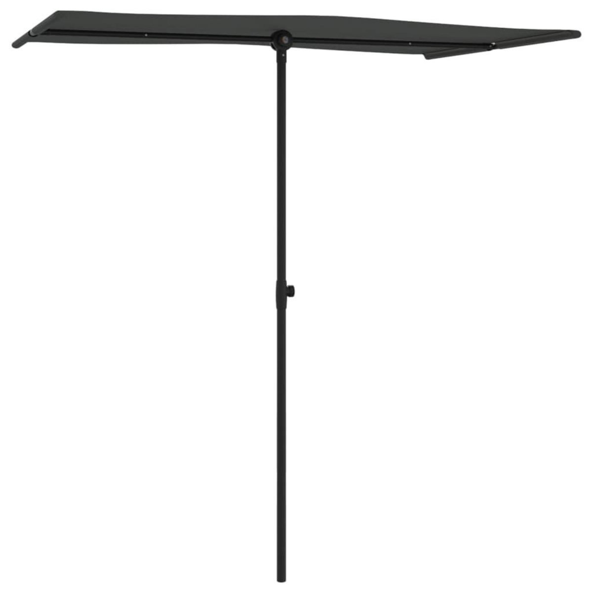 VIDAXL Parasol de jardin avec mat en aluminium 180x110 cm anthracite