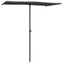 Voir la diapositive 3 : VIDAXL Parasol de jardin avec mat en aluminium 180x110 cm anthracite