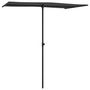 Voir la diapositive 3 : VIDAXL Parasol de jardin avec mat en aluminium 180x110 cm anthracite