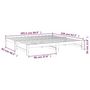 Voir la diapositive 6 : VIDAXL Lit coulissant sans matelas blanc 2x(80x200)cm