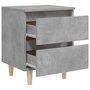 Voir la diapositive 5 : VIDAXL Table de chevet avec pieds en pin gris beton 40x35x50 cm
