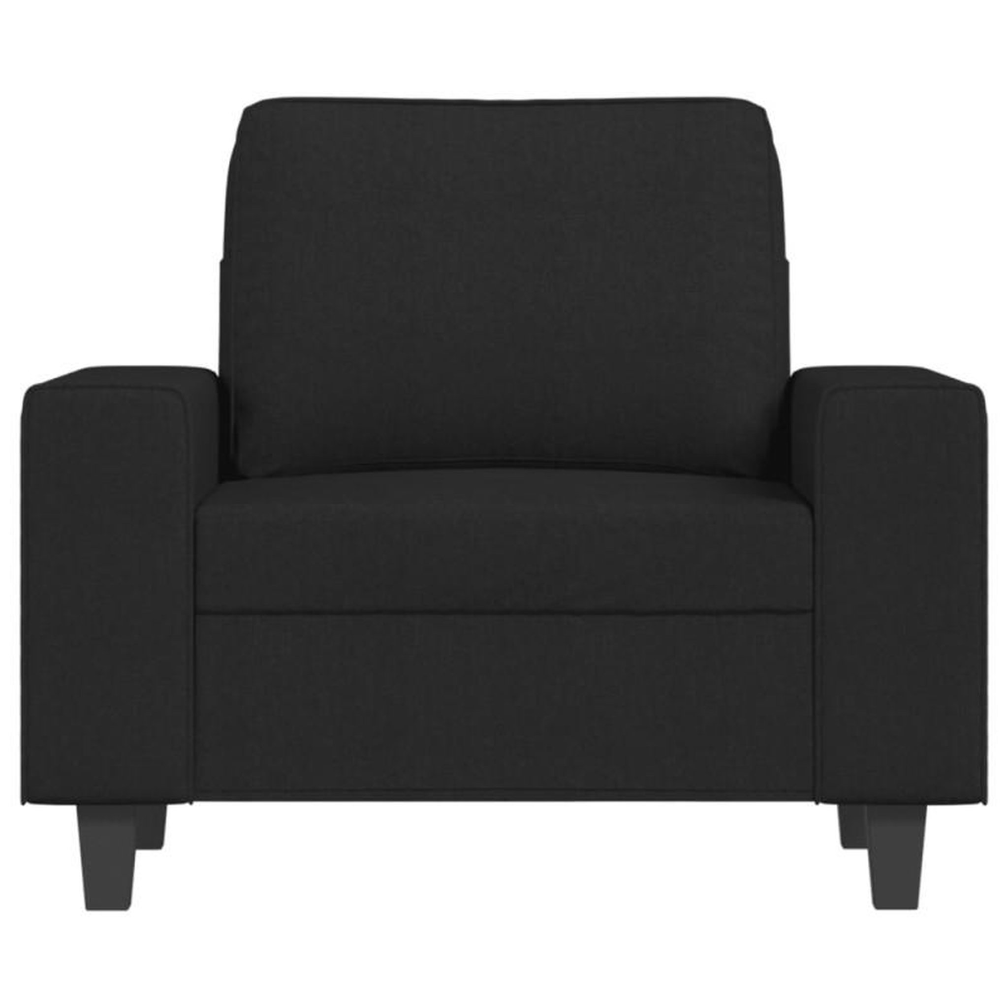 Voir la diapositive 3 : VIDAXL Fauteuil Noir 60 cm Tissu