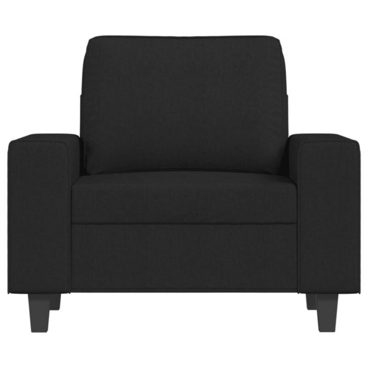 VIDAXL Fauteuil Noir 60 cm Tissu