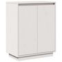 Voir la diapositive 2 : VIDAXL Buffet Blanc 60x34x75 cm Bois massif de pin
