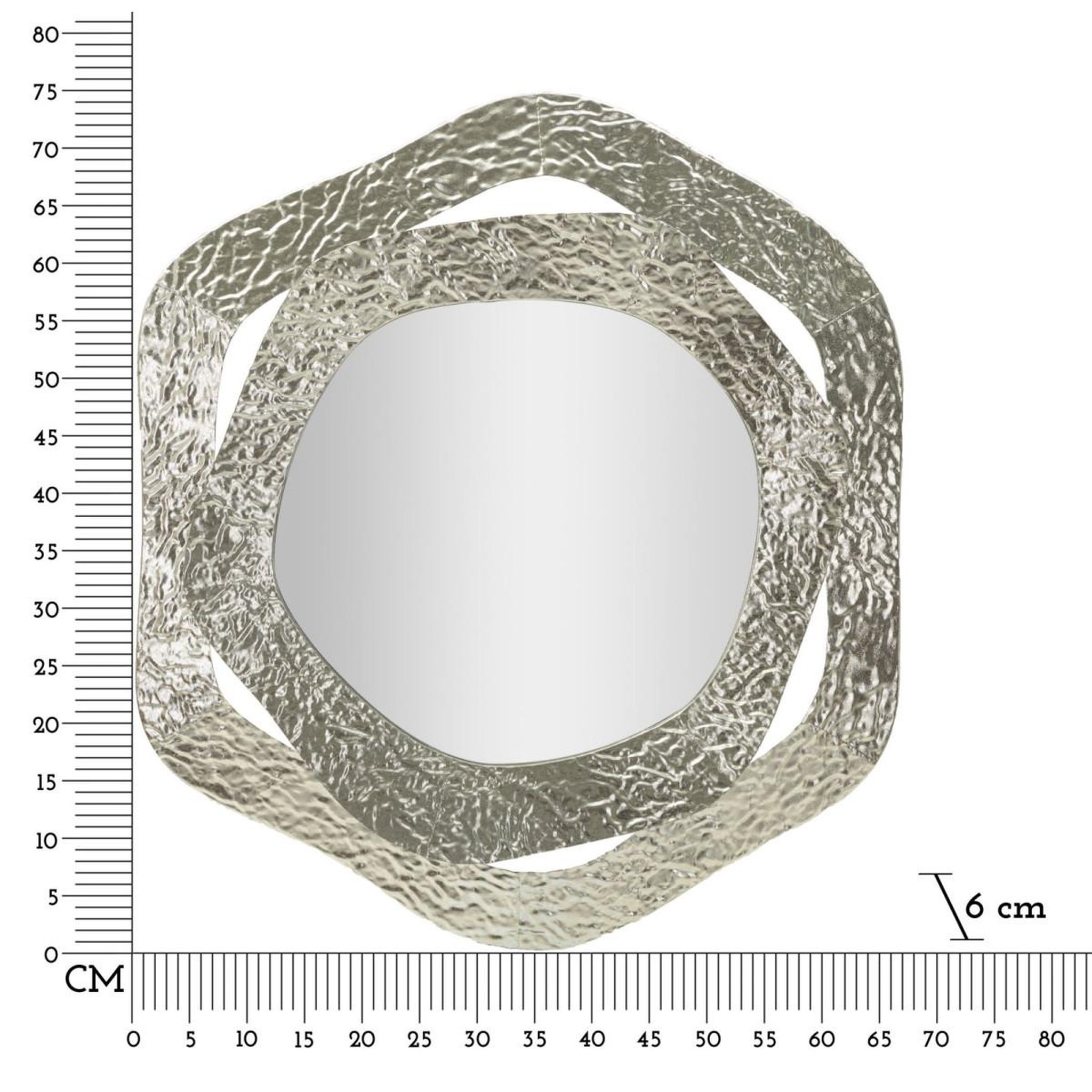 Voir la diapositive 6 : Paris Prix Miroir mural design  aury  75cm argent
