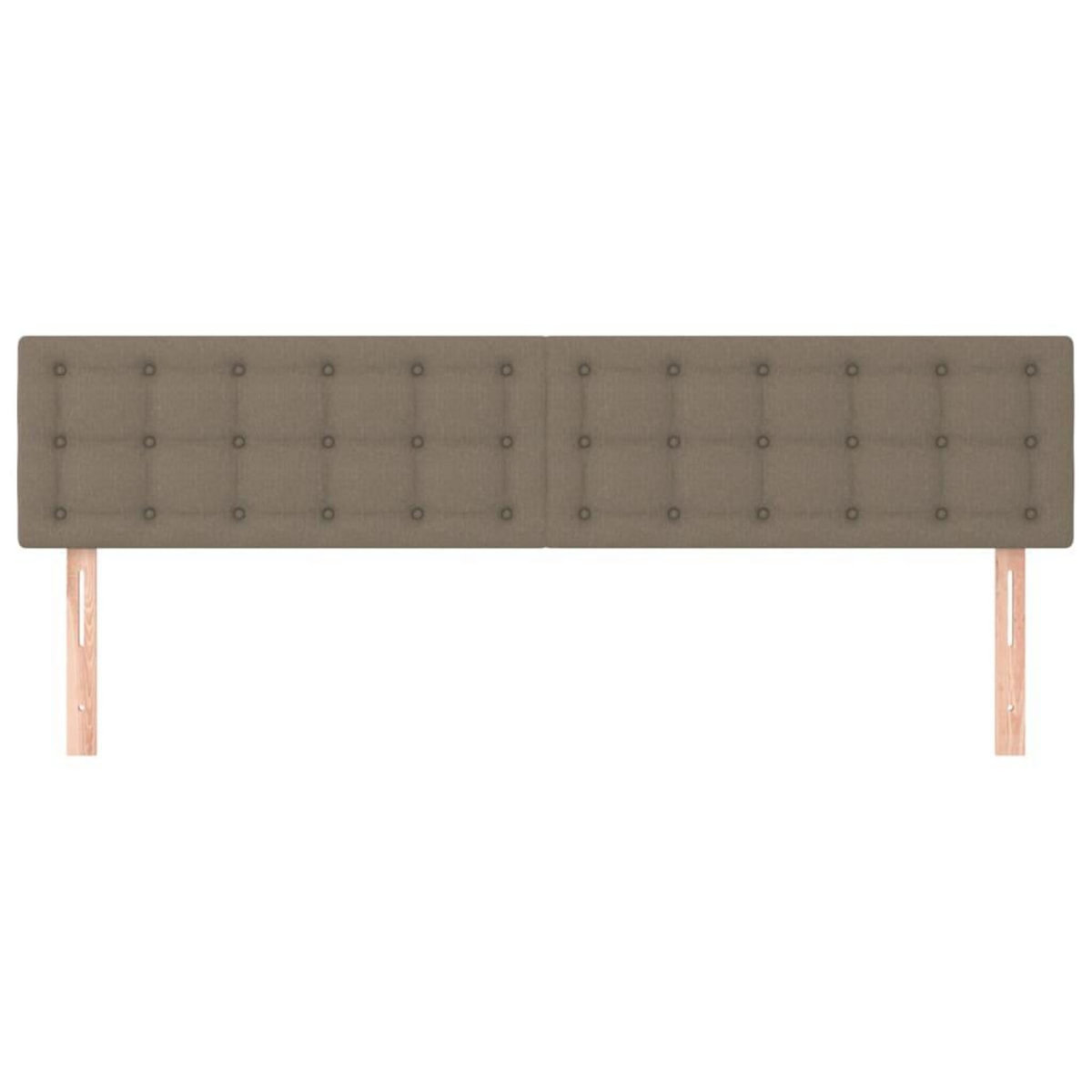 VIDAXL Tetes de lit 2 pcs Taupe 100x5x78/88 cm Tissu