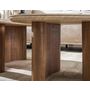 Voir la diapositive 2 : LISA DESIGN Mohea - lot de 2 tables basses gigognes - effet travertin et bois - 88 et 65 cm