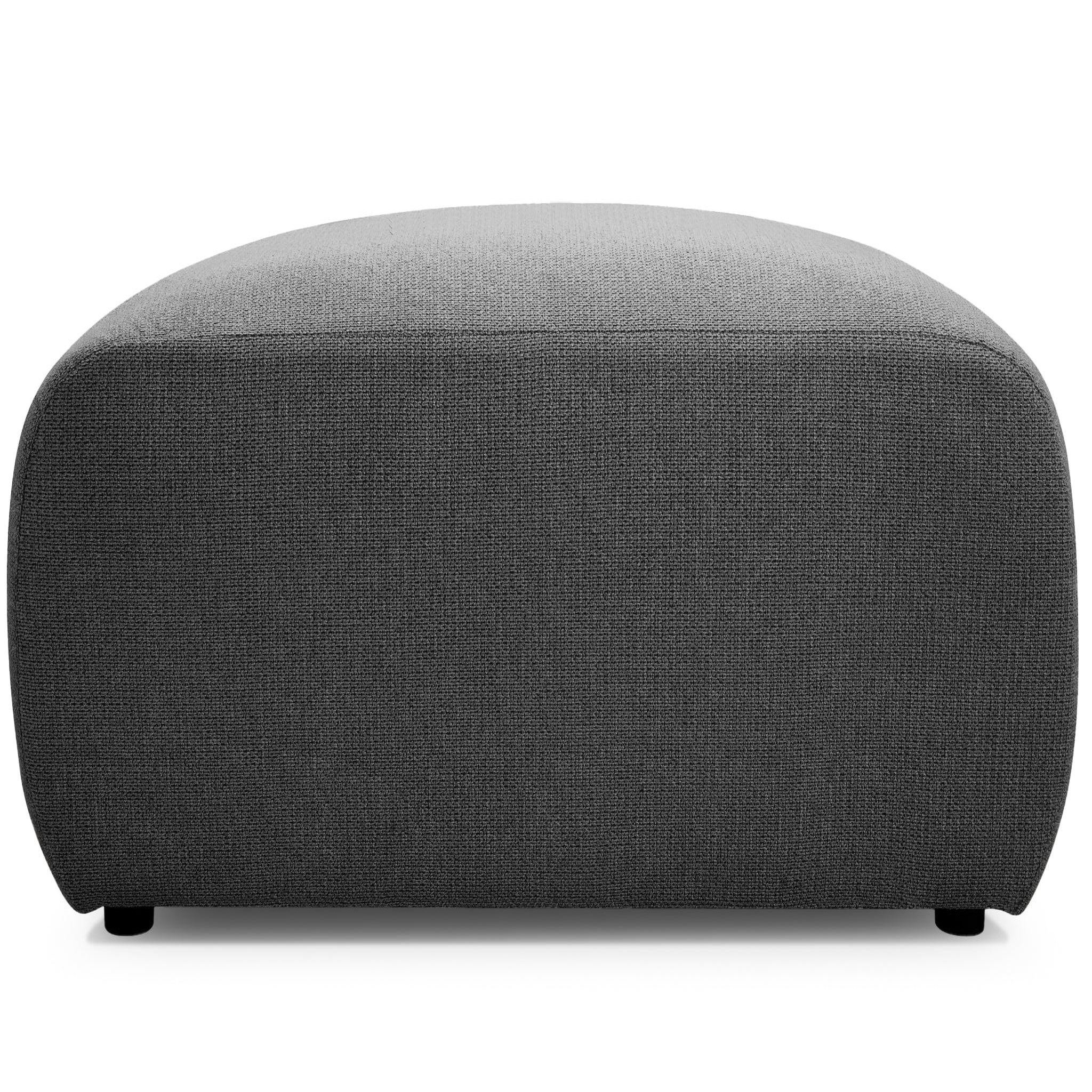 Voir la diapositive 1 : CASANOVA PARIS Sacha - pouf en tissu chiné 105x57x40