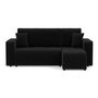 Voir la diapositive 1 : BEST MOBILIER Nicole - canapé d'angle réversible 4 places convertible avec coffre en tissu