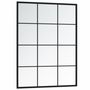 Voir la diapositive 4 : VIDAXL Miroir mural noir 80x60 cm metal