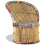 VIDAXL Chaise en bambou avec details chindi