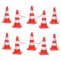 Voir la diapositive 1 : VIDAXL Ensemble de cones avec 10 m de chaîne Rouge et blanc