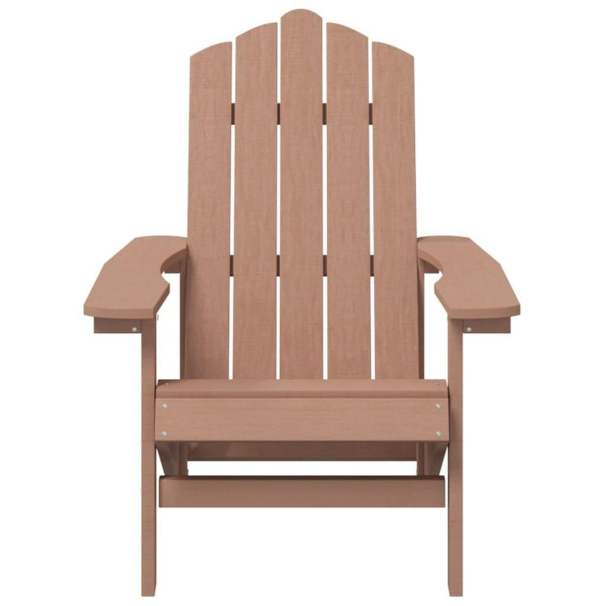VIDAXL Chaises de jardin Adirondack lot de 2 PEHD Marron