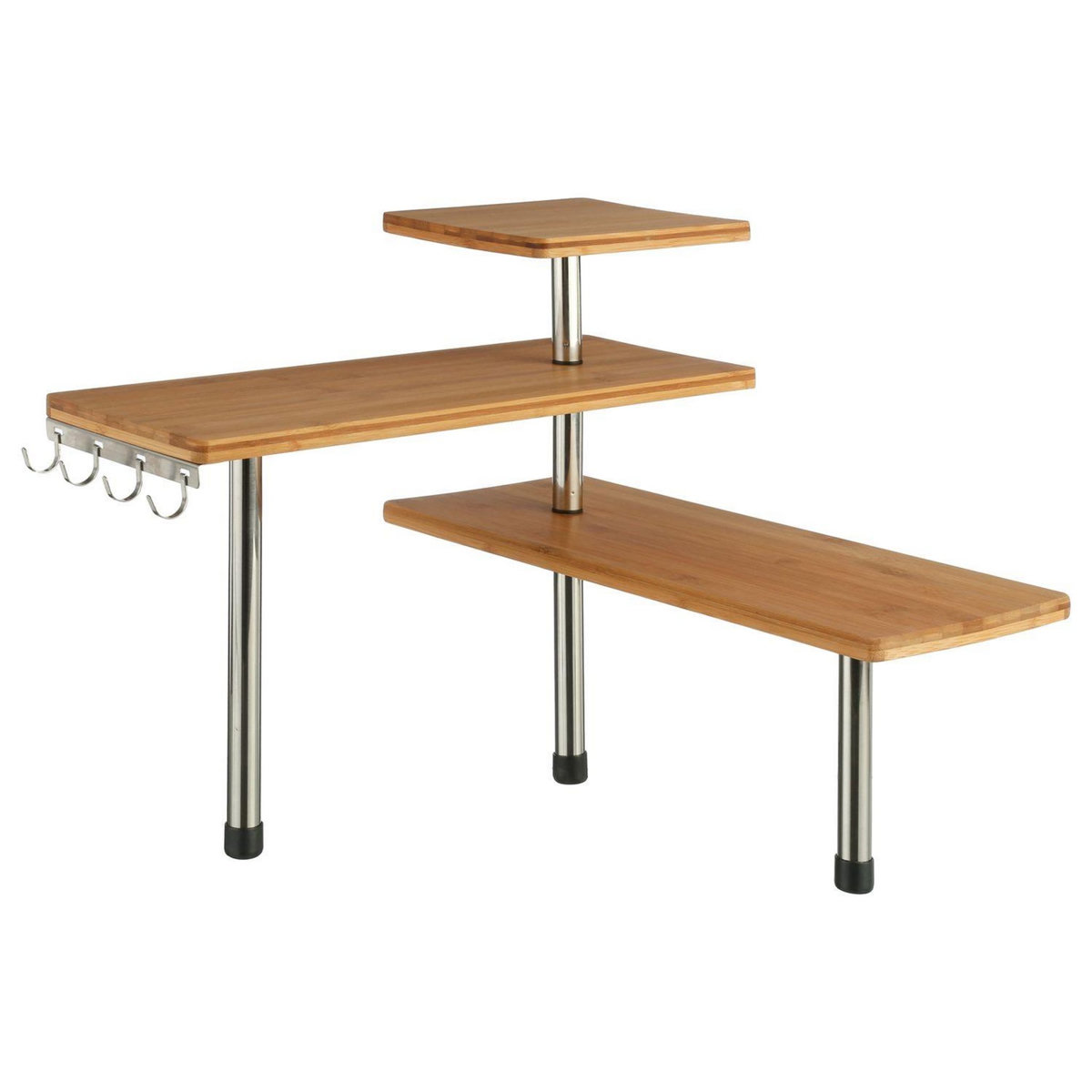 SECRET DE GOURMET Etagère d'angle de cuisine en bambou - 43 x 39 cm - Beige