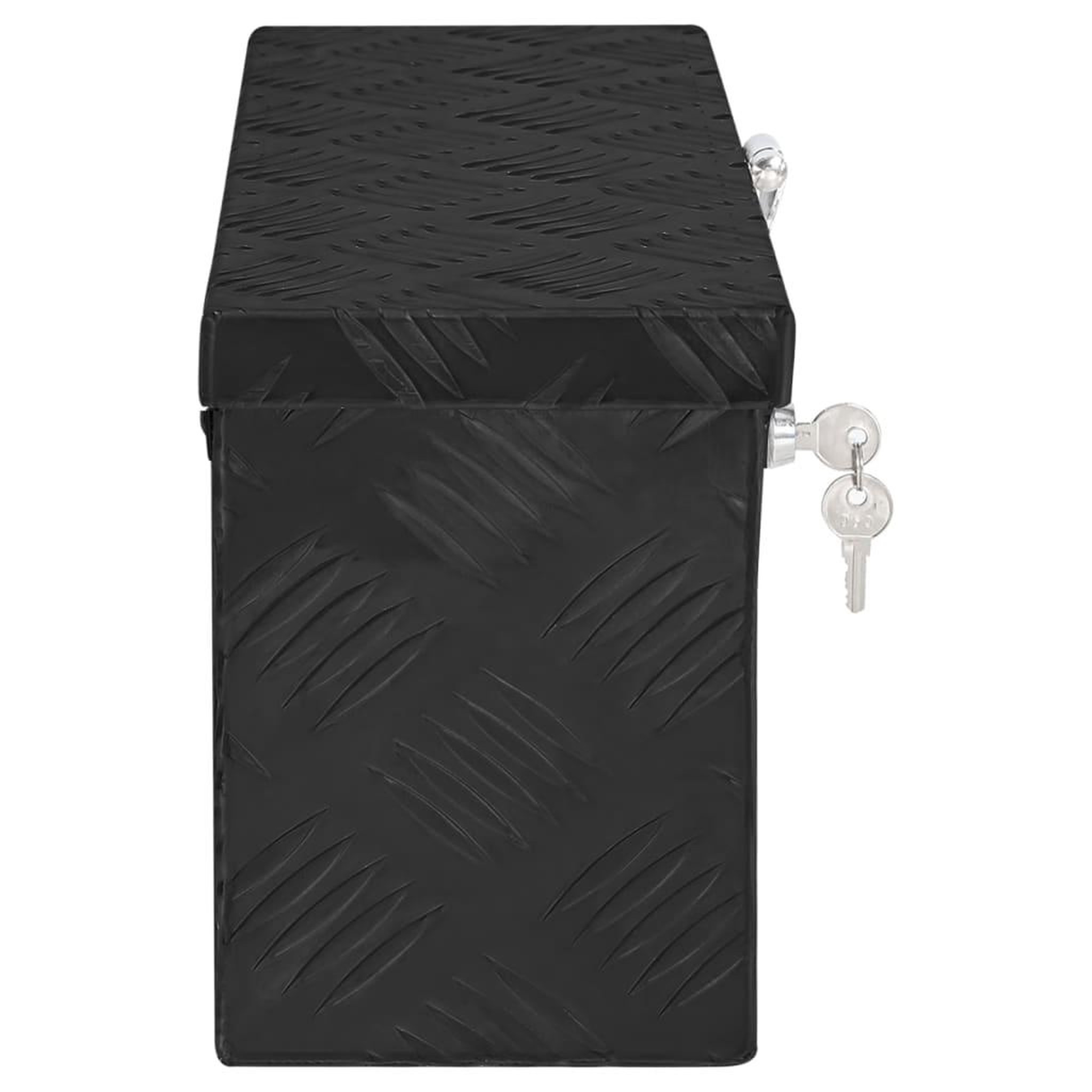 Voir la diapositive 3 : VIDAXL Boîte de rangement Noir 50x15x20,5 cm Aluminium