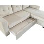 Voir la diapositive 2 : BEST MOBILIER Tulipe - canapé d'angle réversible 4 places convertible avec coffre en velours côtelé