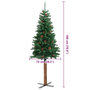 Voir la diapositive 6 : VIDAXL Sapin de Noël mince avec bois veritable et cones vert 180cm PVC