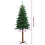 Voir la diapositive 6 : VIDAXL Sapin de Noël mince avec bois veritable et cones vert 180cm PVC