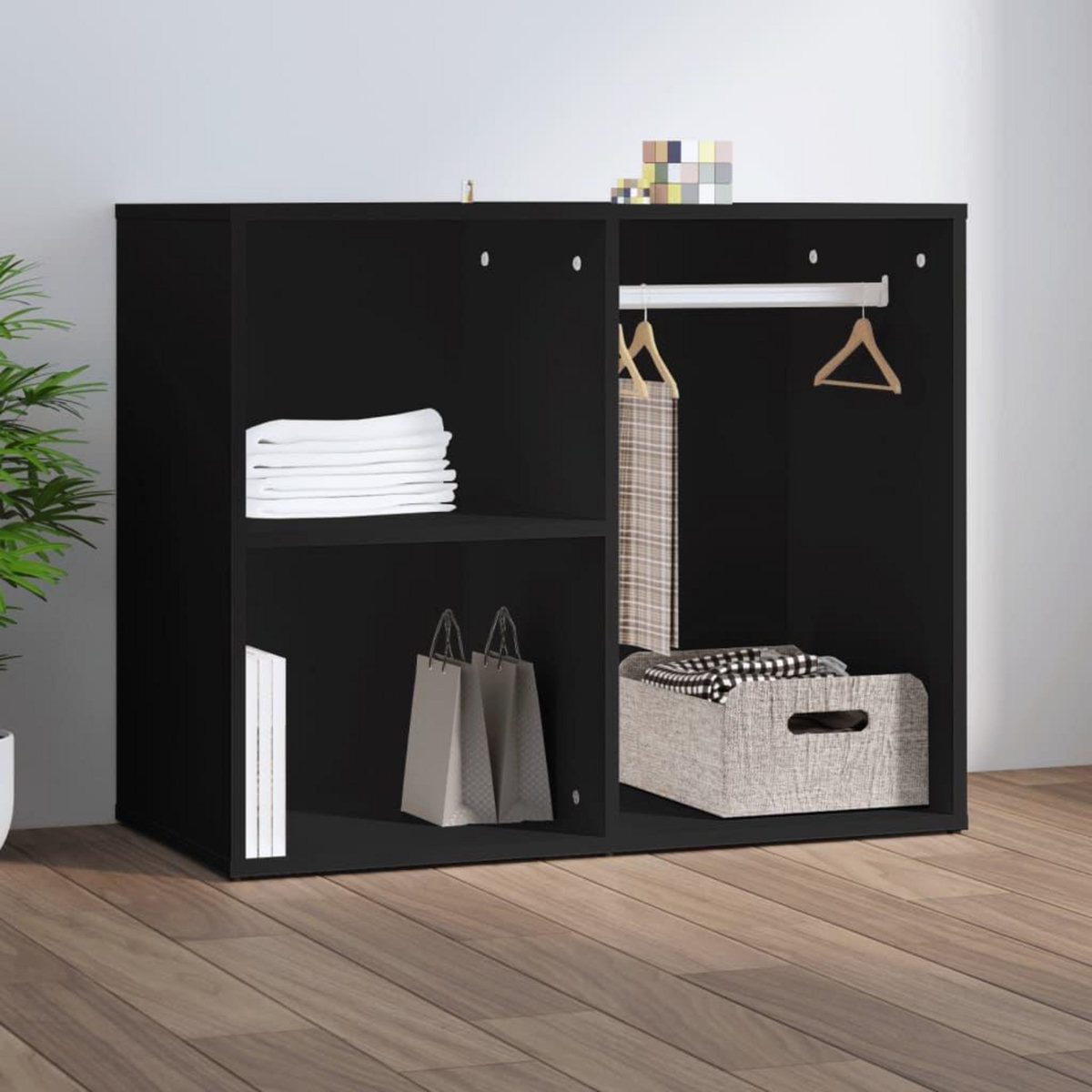 VIDAXL Armoire de dressing noir 80x40x65 cm bois d'ingenierie