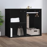 VIDAXL Armoire de dressing noir 80x40x65 cm bois d'ingenierie