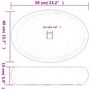 Voir la diapositive 6 : VIDAXL Vasque a poser blanc ovale 59x40x15 cm ceramique